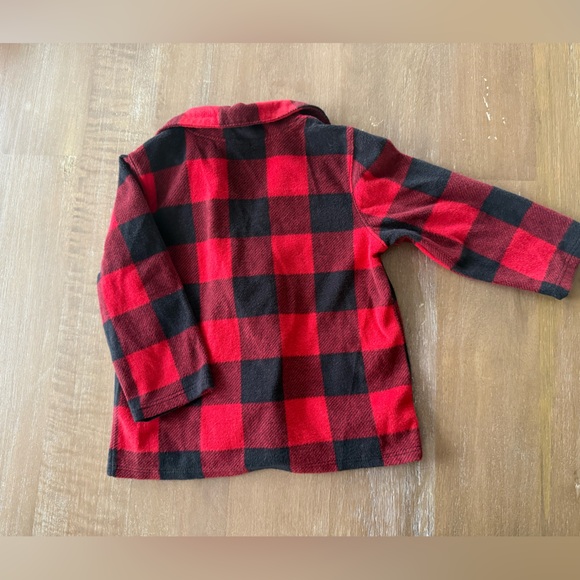 Old Navy Holiday Fleece Pajamas In Red Plaid Size 18-24 M - Picture 7 of 7